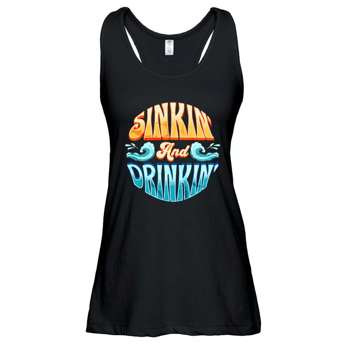 Cornhole Gift Sinkin And Drinkin Ladies Essential Flowy Tank