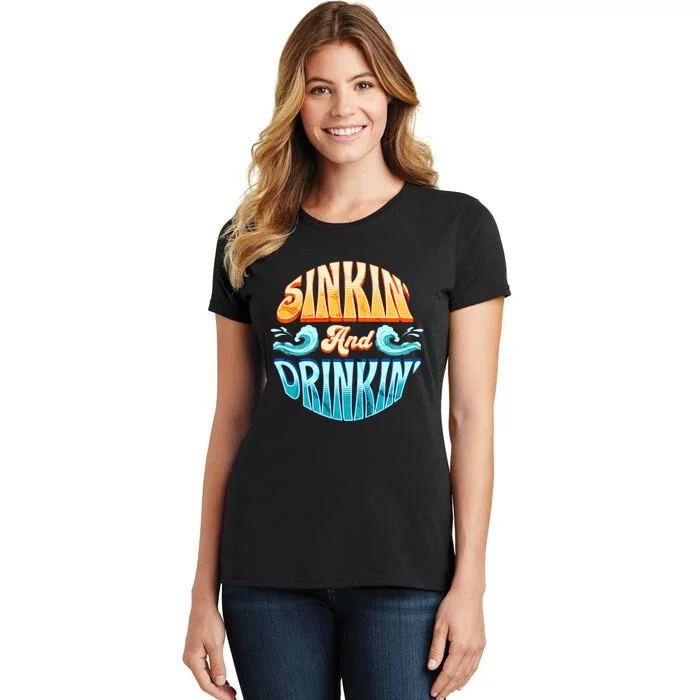 Cornhole Gift Sinkin And Drinkin Women's T-Shirt