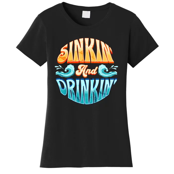 Cornhole Gift Sinkin And Drinkin Women's T-Shirt