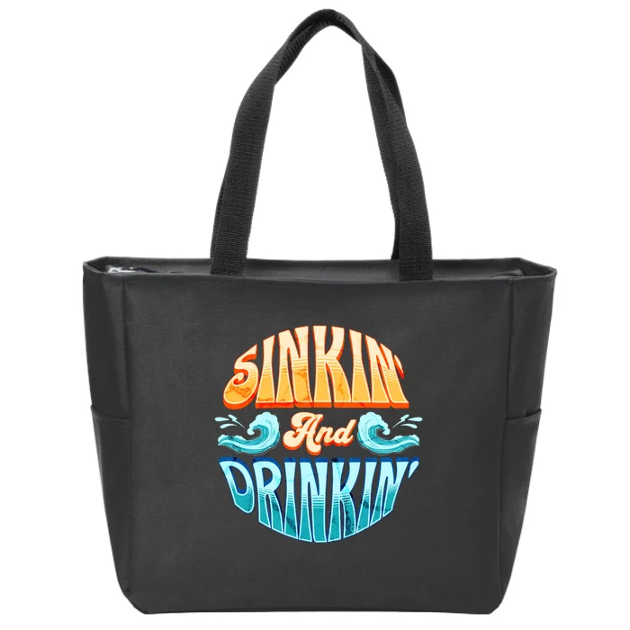 Cornhole Gift Sinkin And Drinkin Zip Tote Bag