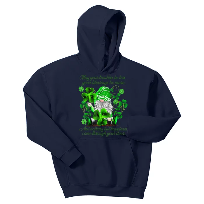 Christian Gnome St Patricks Day Irish Blessing Leprechaun Kids Hoodie