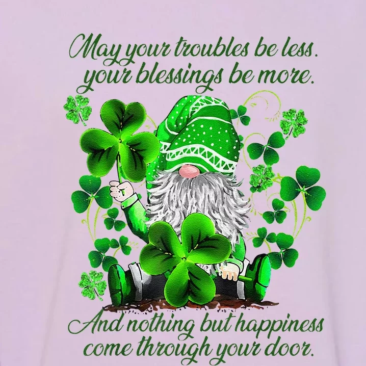 Christian Gnome St Patricks Day Irish Blessing Leprechaun Garment-Dyed Sweatshirt