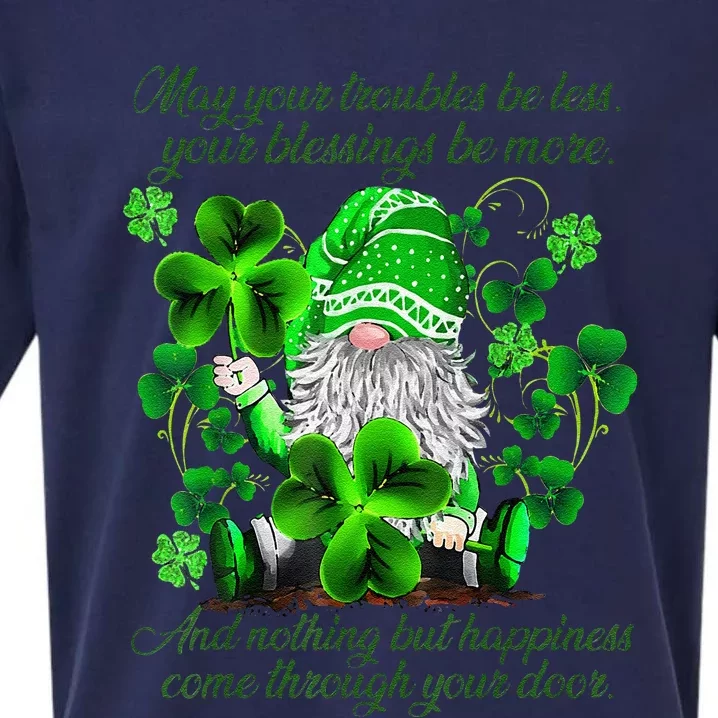 Christian Gnome St Patricks Day Irish Blessing Leprechaun Sueded Cloud Jersey T-Shirt