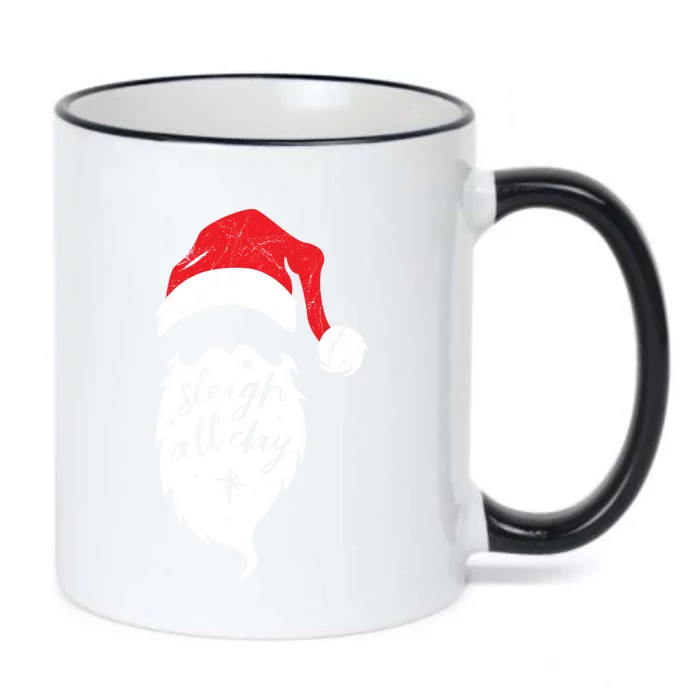 Christmas Gift Sleigh All Day Funny Santa Claus Pun Gift Black Color Changing Mug