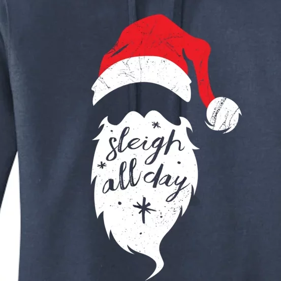 Christmas Gift Sleigh All Day Funny Santa Claus Pun Gift Women's Pullover Hoodie