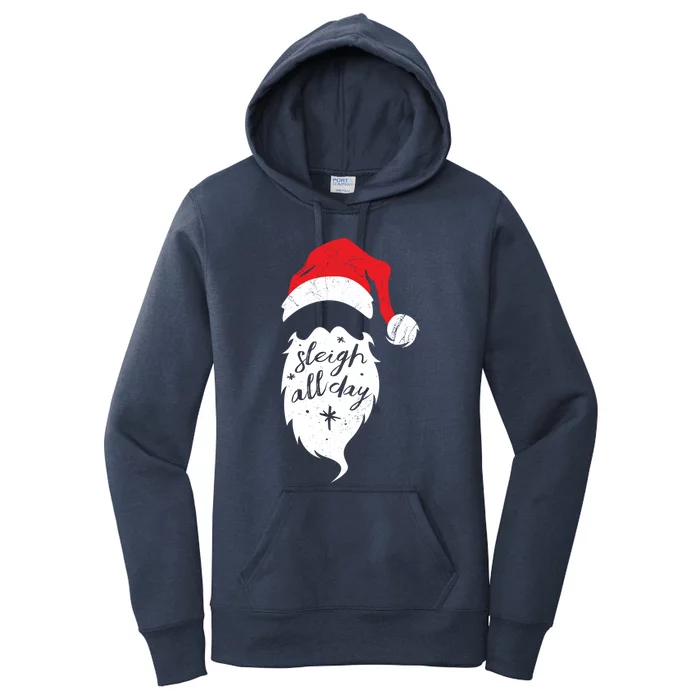 Christmas Gift Sleigh All Day Funny Santa Claus Pun Gift Women's Pullover Hoodie