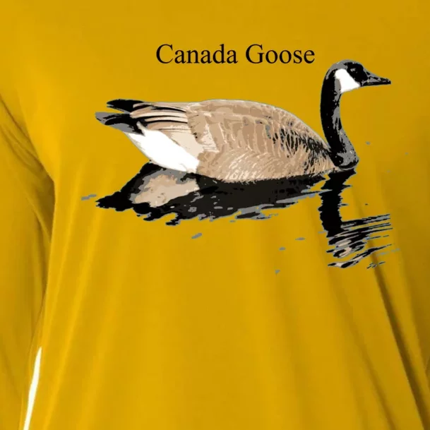 Canada Goose Swimming Gift Waterfowl Lover Cooling Performance Long Sleeve Crew