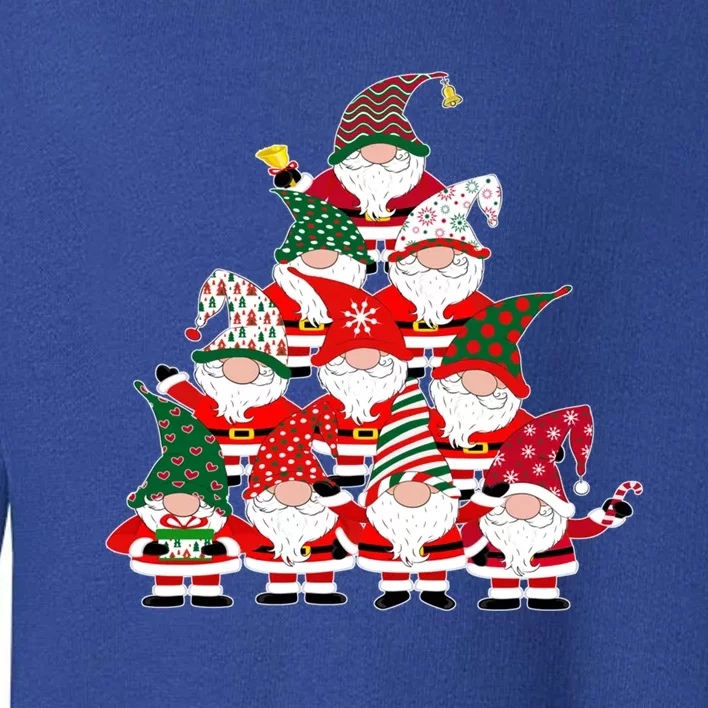 Christmas Gnome Santa Tree Holiday Funny Gift Toddler Sweatshirt