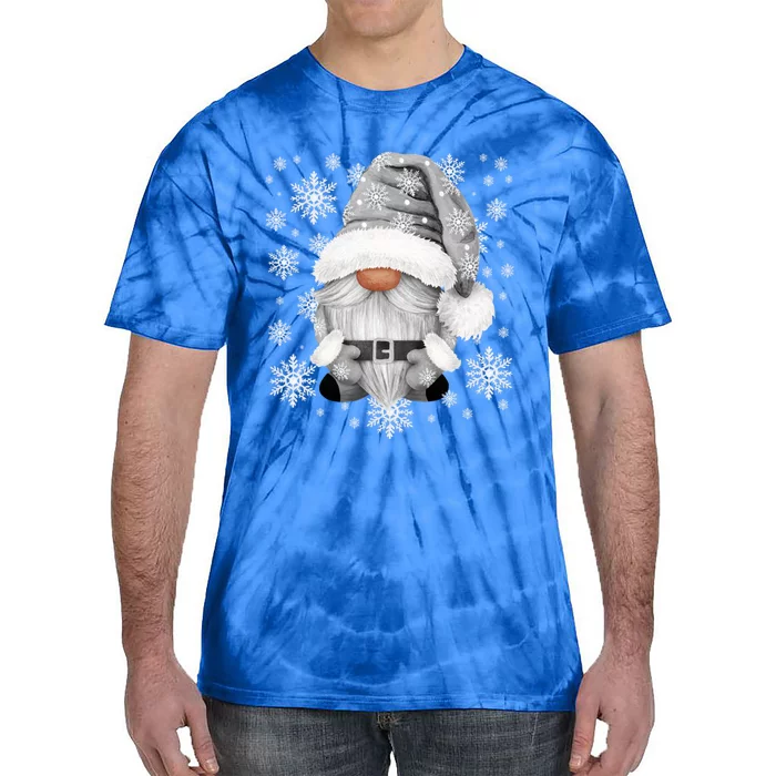 Cool Grey Santa Gnomie For Gothic And Emo With Winter Gnome Gift Tie-Dye T-Shirt