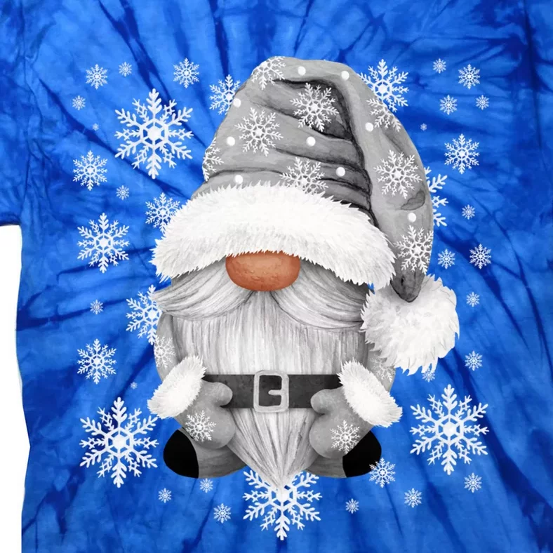 Cool Grey Santa Gnomie For Gothic And Emo With Winter Gnome Gift Tie-Dye T-Shirt