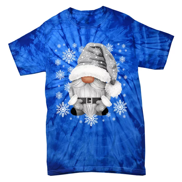 Cool Grey Santa Gnomie For Gothic And Emo With Winter Gnome Gift Tie-Dye T-Shirt