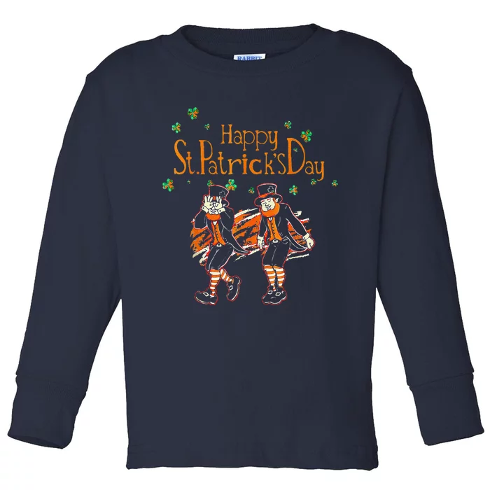 Christian Gnome St Patricks Day Irish Blessing Leprechaun Toddler Long Sleeve Shirt