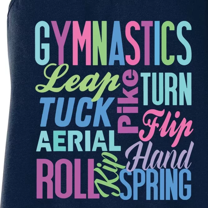 Cute Gymnastics Shirts Gymnast Gifts Gymnastic Clothes Girl Women's Racerback Tank