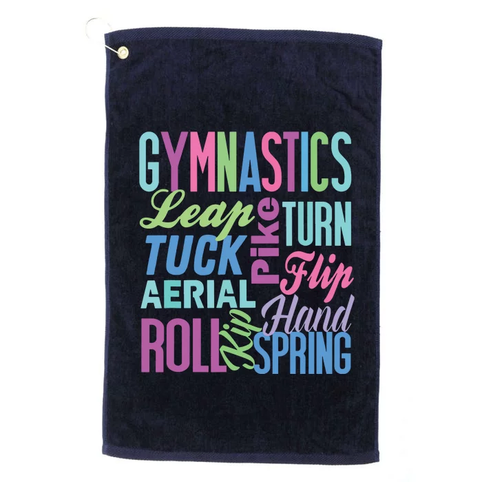 Cute Gymnastics Shirts Gymnast Gifts Gymnastic Clothes Girl Platinum Collection Golf Towel