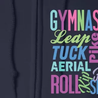 Cute Gymnastics Shirts Gymnast Gifts Gymnastic Clothes Girl Full Zip Hoodie