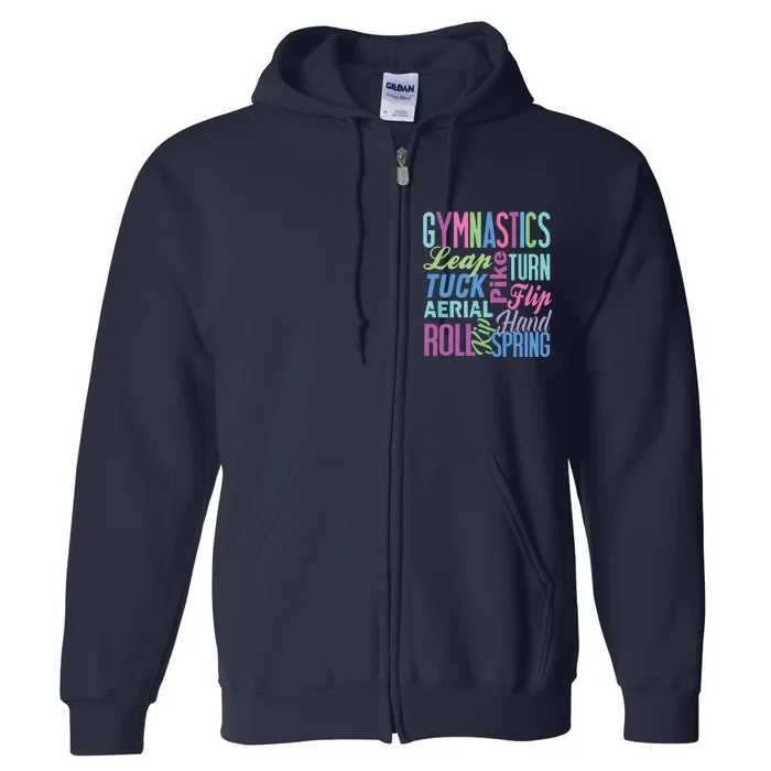 Cute Gymnastics Shirts Gymnast Gifts Gymnastic Clothes Girl Full Zip Hoodie