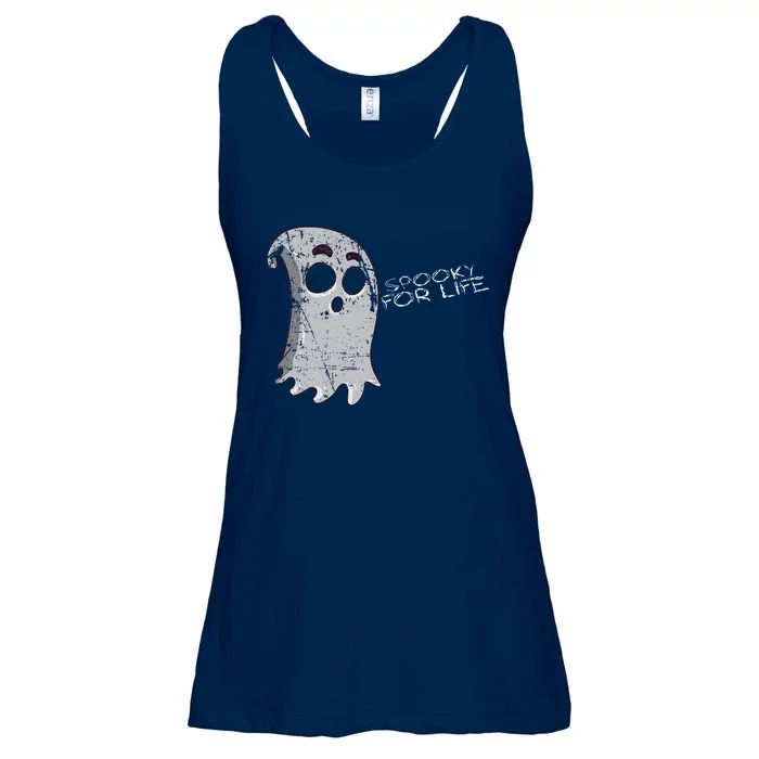 Creepy Ghost Spooky For Life Halloween Trick Or Treat Ladies Essential Flowy Tank