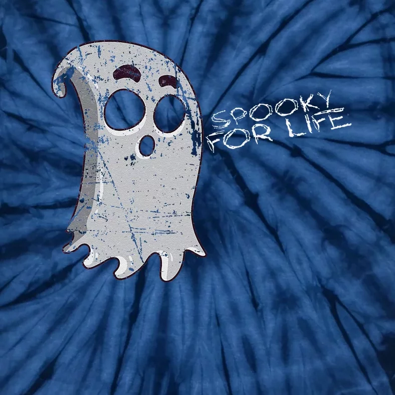 Creepy Ghost Spooky For Life Halloween Trick Or Treat Tie-Dye T-Shirt