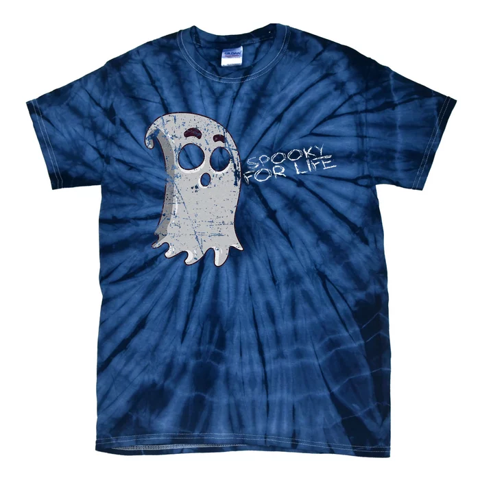 Creepy Ghost Spooky For Life Halloween Trick Or Treat Tie-Dye T-Shirt