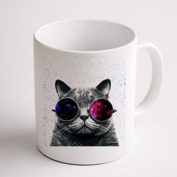 Cool Galaxy Space Cat Funny Great Gift Great Gift Front & Back Coffee Mug