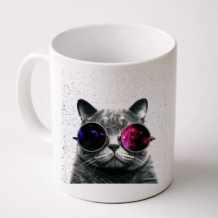 Cool Galaxy Space Cat Funny Great Gift Great Gift Front & Back Coffee Mug