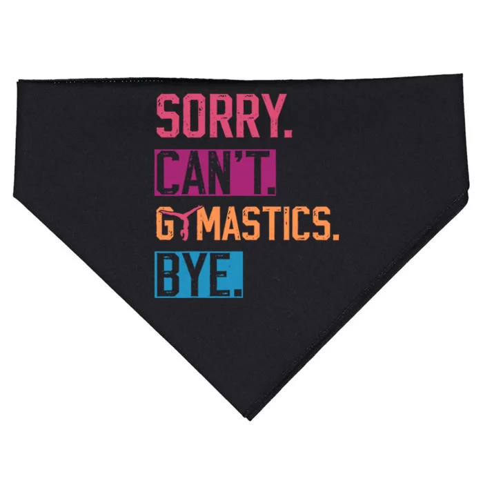 Cant Gymnastics Sorry Bye Funny Retro Style USA-Made Doggie Bandana