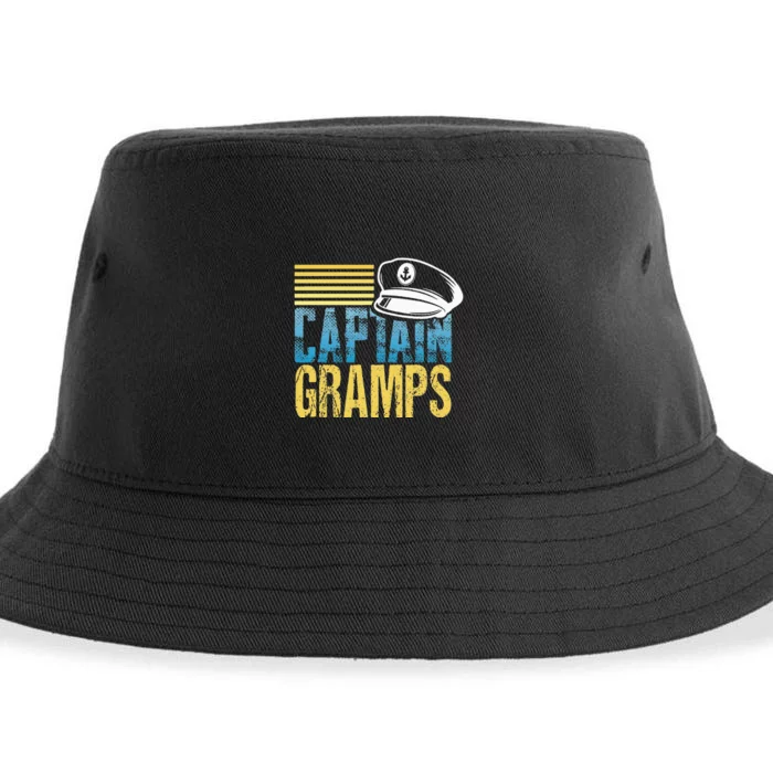 Captain Gramps Sailing Captain Hat Boat Lover Boating Sustainable Bucket Hat