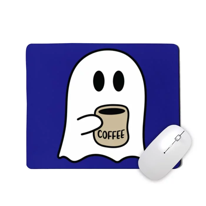 Cute Ghost Spooky Coffee Spooky Season Fall Coffee Lover Gift Mousepad