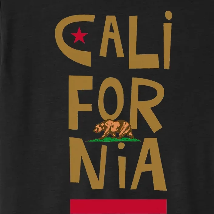 California Golden State CA Flag Bear Funny ChromaSoft Performance T-Shirt