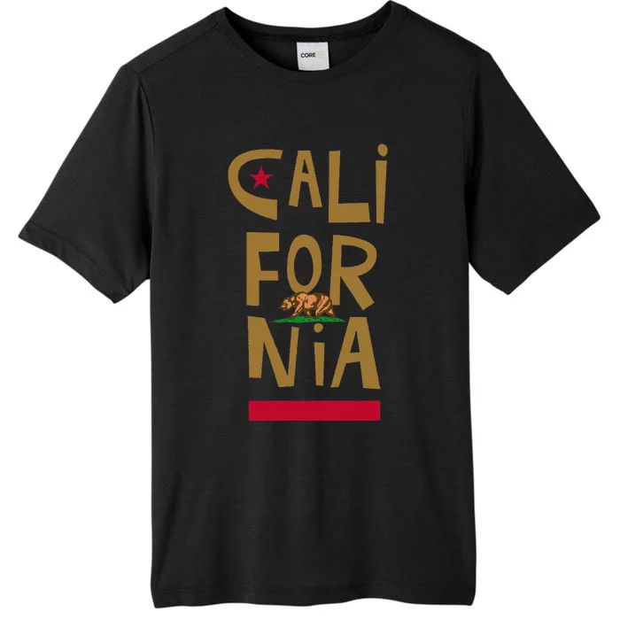 California Golden State CA Flag Bear Funny ChromaSoft Performance T-Shirt