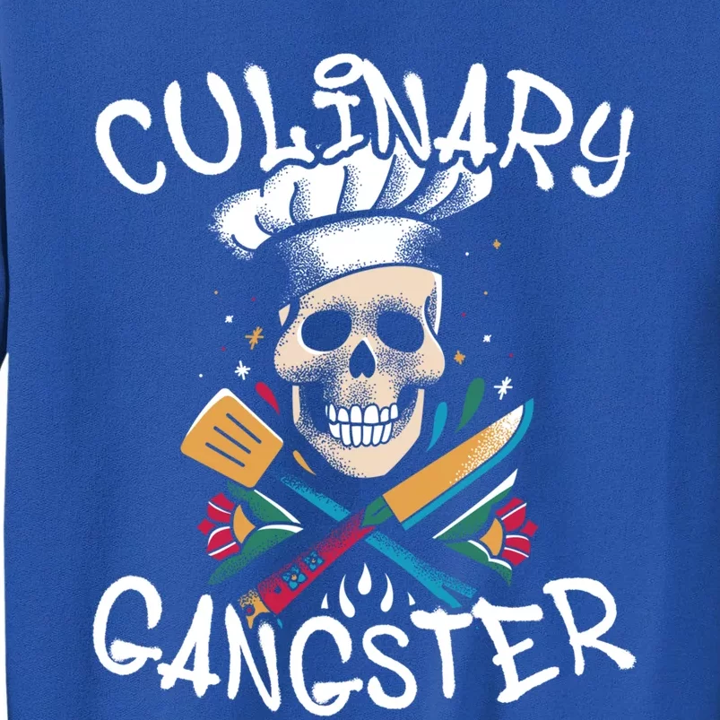 Culinary Gangster Skull Head Gift Tall Sweatshirt