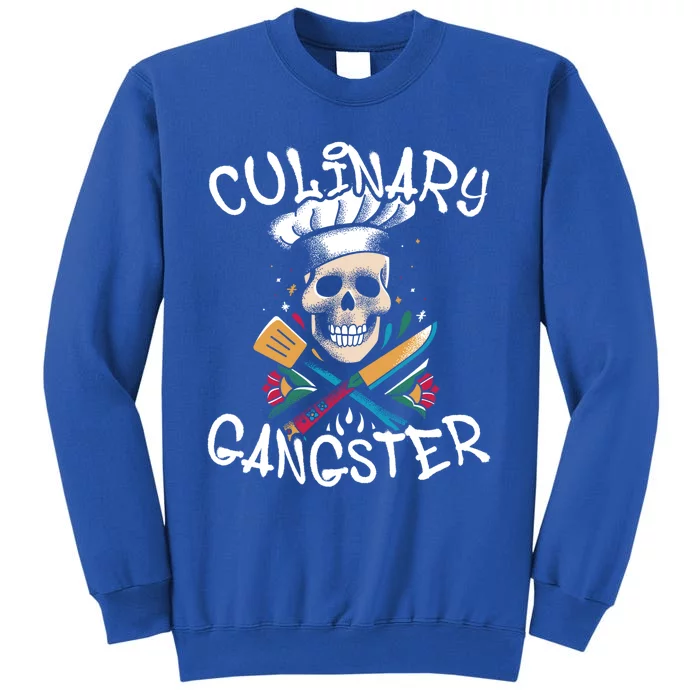 Culinary Gangster Skull Head Gift Tall Sweatshirt