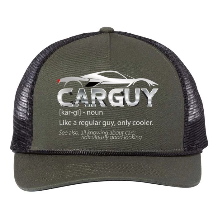 Car Guy Sport Car Lover Funny Car Mechanic Cool Gift Retro Rope Trucker Hat Cap