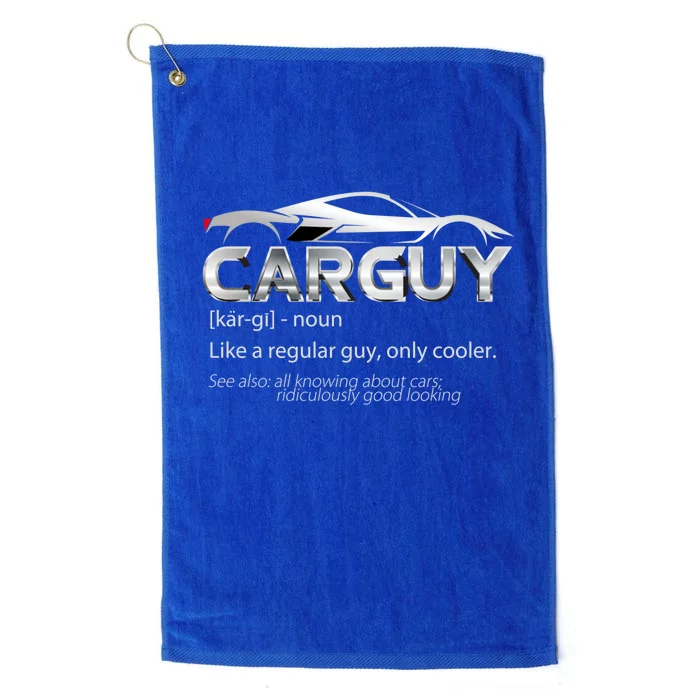 Car Guy Sport Car Lover Funny Car Mechanic Cool Gift Platinum Collection Golf Towel