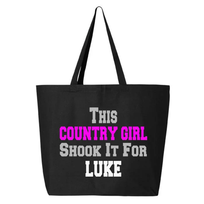 Country Girl Shook It For Luke Fun Music 25L Jumbo Tote