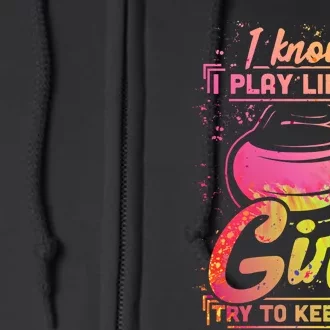 Curling Gift Stone Iron Team Play Like A Curling Cool Gift Full Zip Hoodie