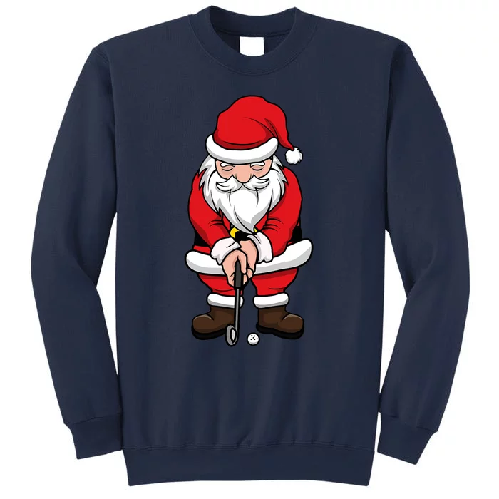 Christmas Golf Shirt Santa Claus Swing Funny Golf Tee Sweatshirt