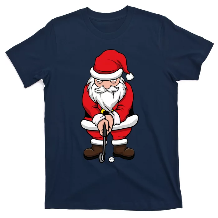 Christmas Golf Shirt Santa Claus Swing Funny Golf Tee T-Shirt