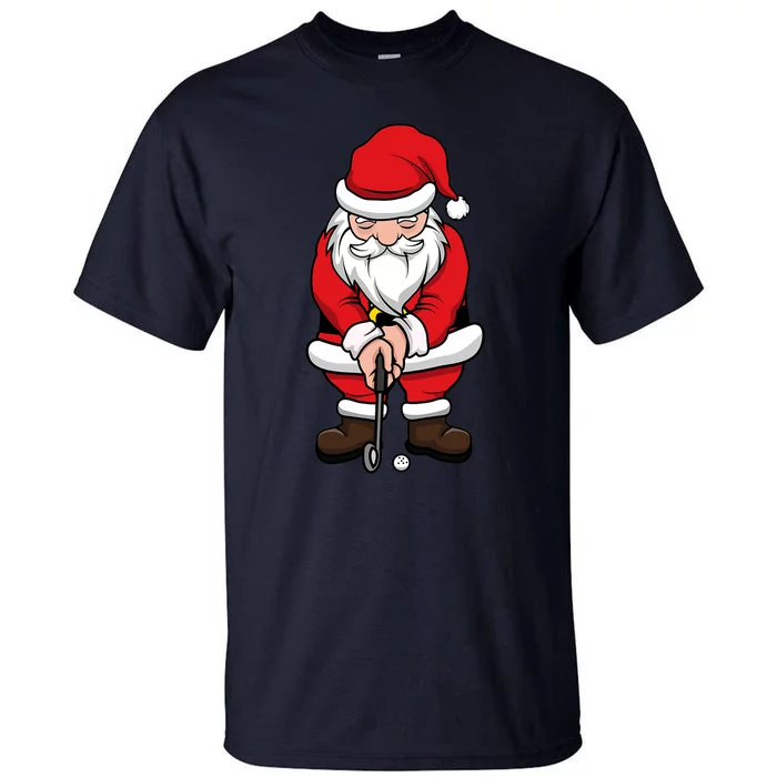 Christmas Golf Shirt Santa Claus Swing Funny Golf Tee Tall T-Shirt