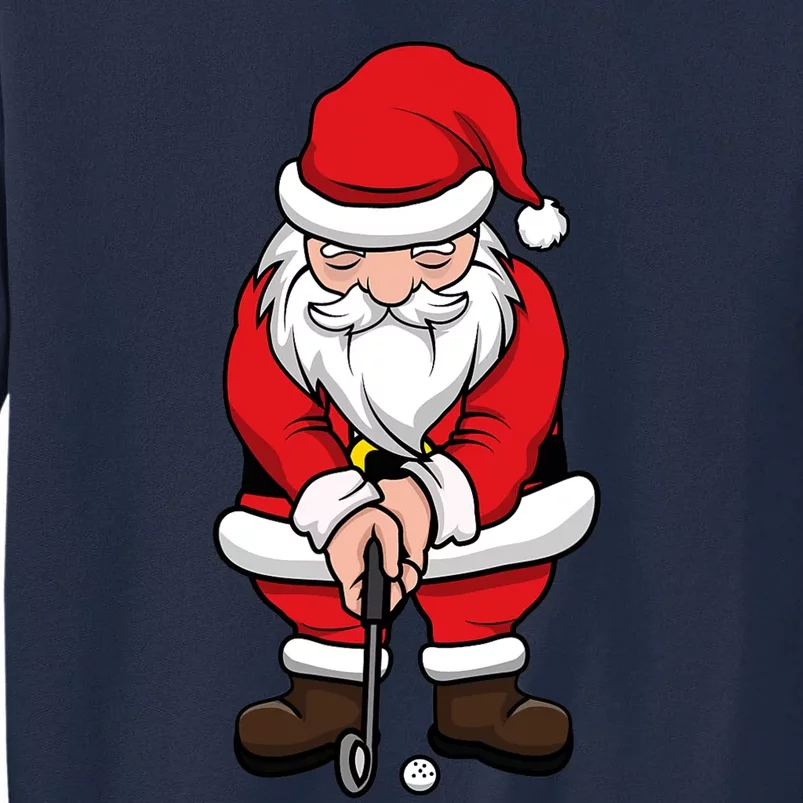 Christmas Golf Shirt Santa Claus Swing Funny Golf Tee Tall Sweatshirt