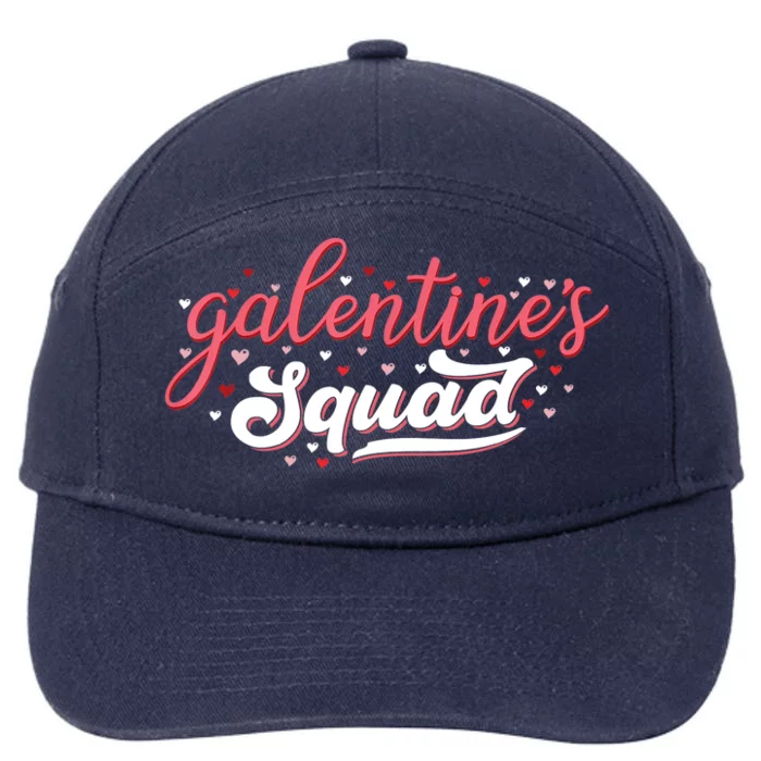 Cute Galentines Squad Gang for girl Funny Galentine's Day 7-Panel Snapback Hat