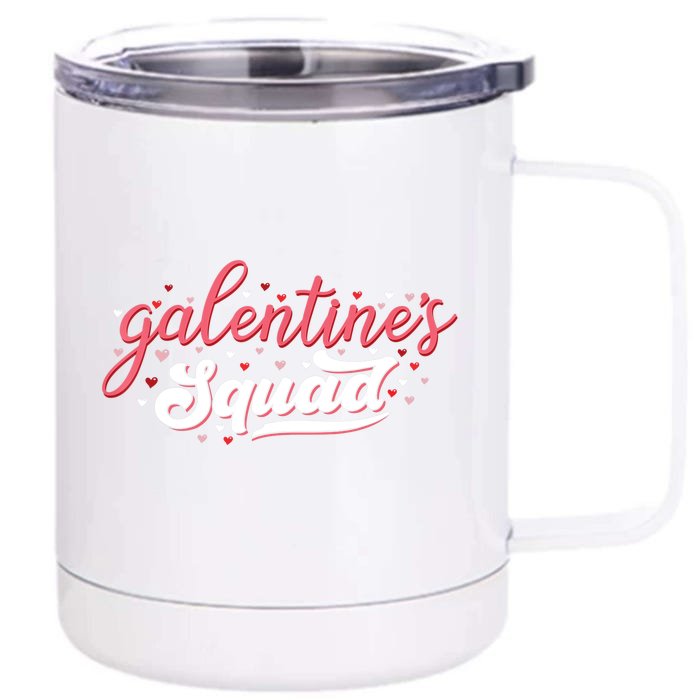 Cute Galentines Squad Gang for girl Funny Galentine's Day Front & Back 12oz Stainless Steel Tumbler Cup