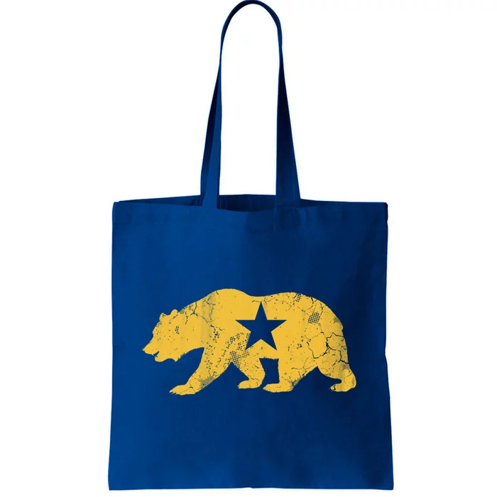 California Golden State Bear Vintage Distressed Graphic Gift Tote Bag