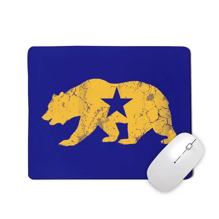 California Golden State Bear Vintage Distressed Graphic Gift Mousepad