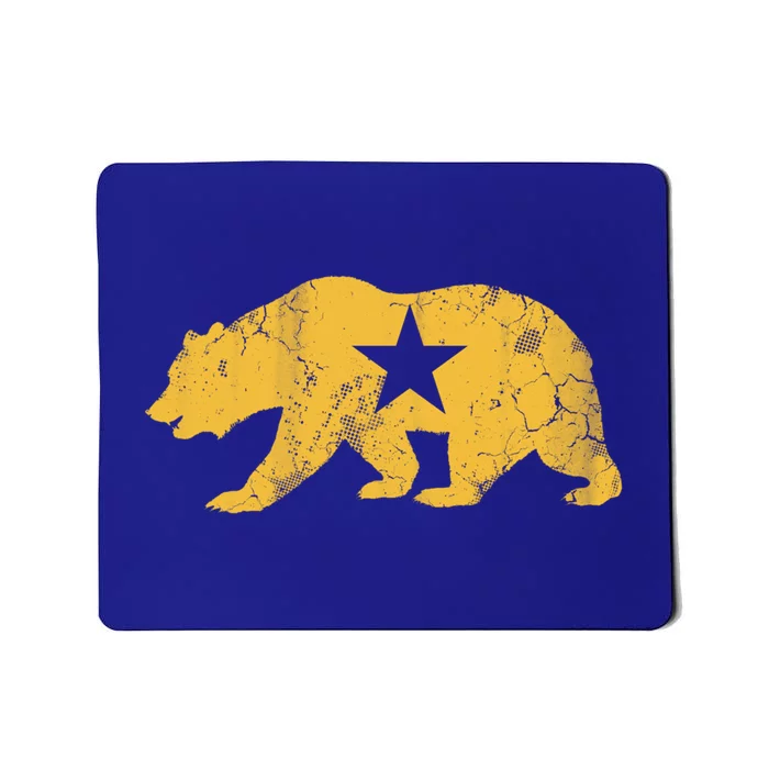 California Golden State Bear Vintage Distressed Graphic Gift Mousepad