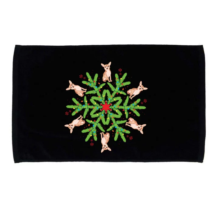 Chihuahua Gift Snowflake Chihuahua Christmas Gift Microfiber Hand Towel