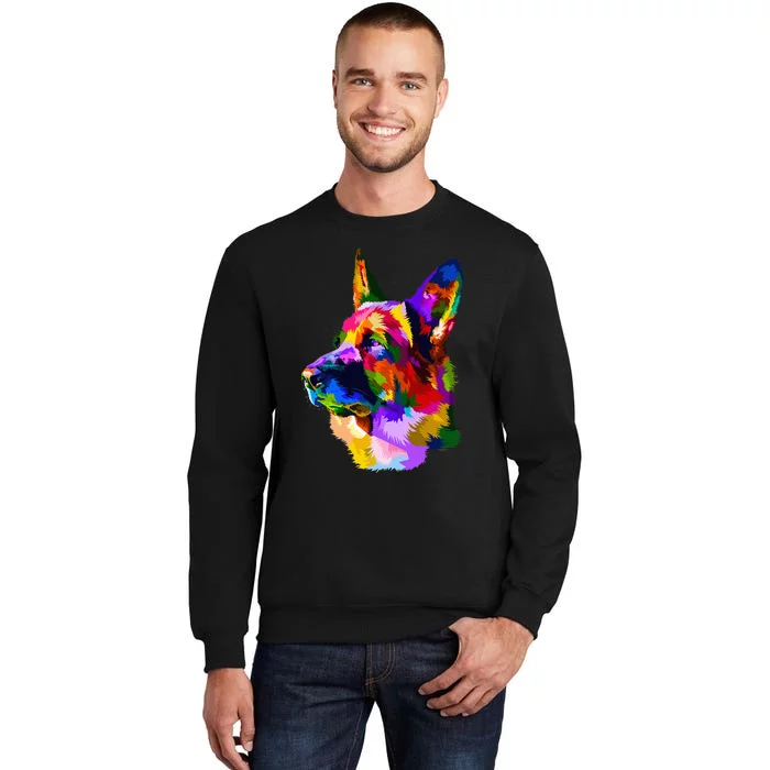 Colorful German Shepherd German Shepherd Dog Owner Tall Sweatshirt