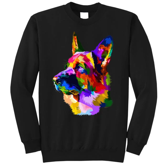 Colorful German Shepherd German Shepherd Dog Owner Tall Sweatshirt