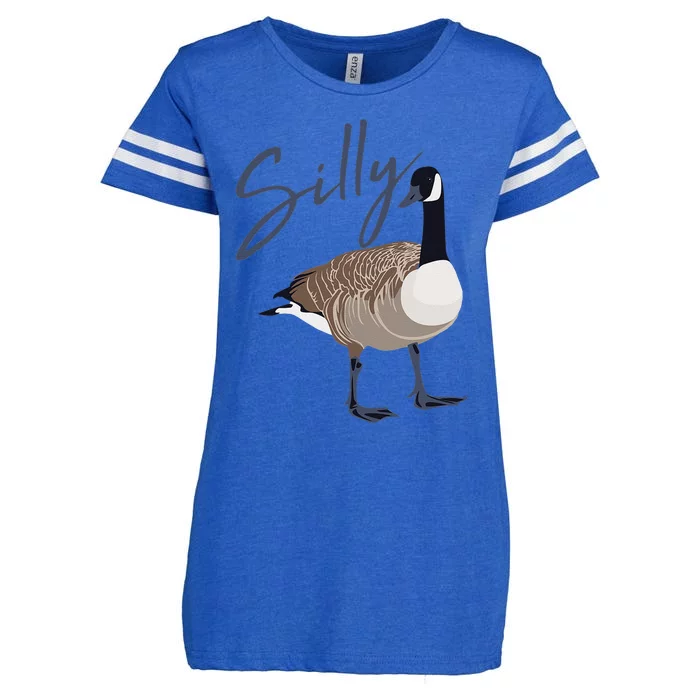 Canadian Goose Silly Goose Funny Cute Bird Hunter GIft Enza Ladies Jersey Football T-Shirt