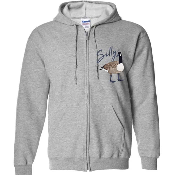 Canadian Goose Silly Goose Funny Cute Bird Hunter GIft Full Zip Hoodie